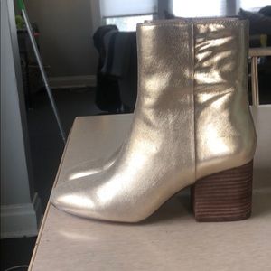 J Crew Sadie Gold Boots